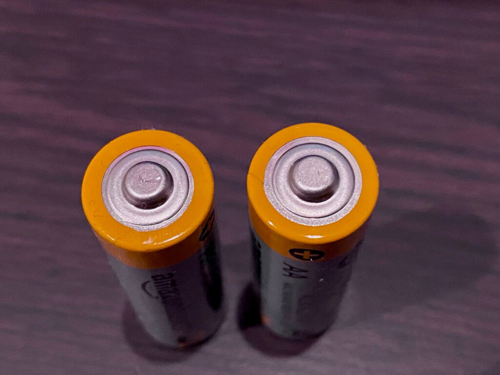 AA batteries from above