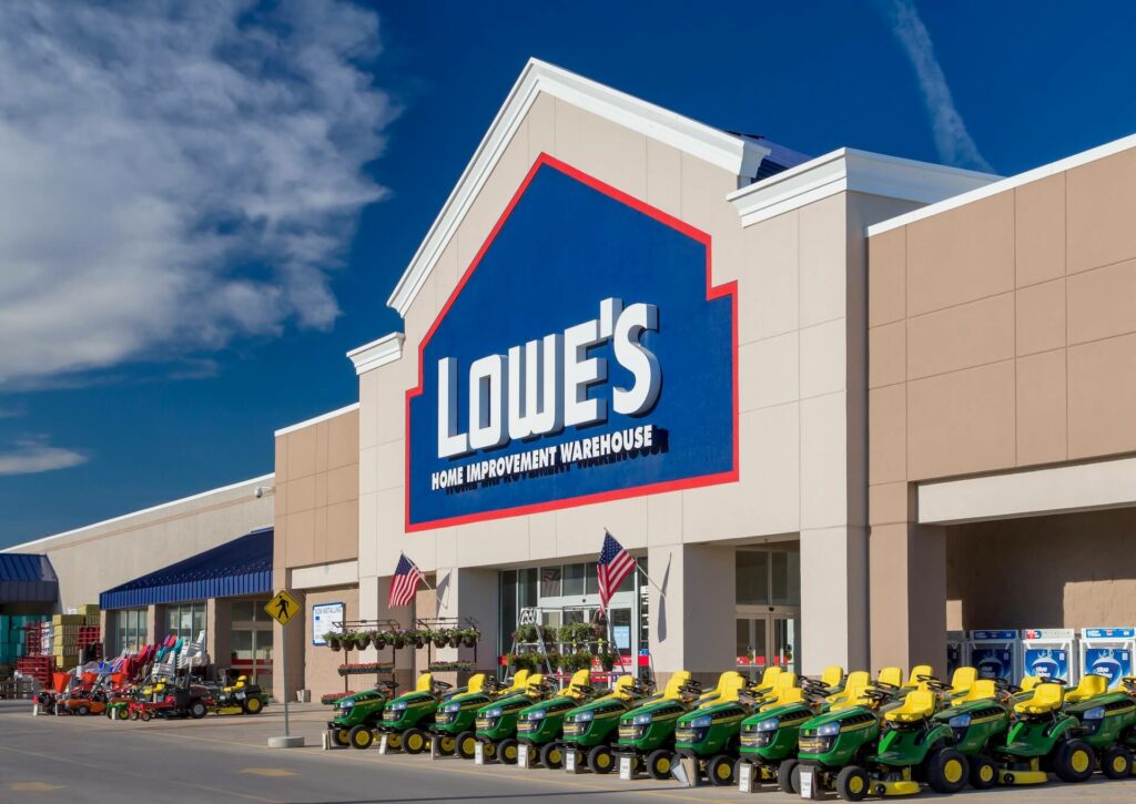 Entrance to a Lowe's store